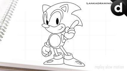 learn to draw cute sonic character cartoon