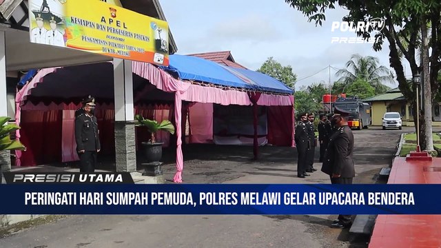 Hari Sumpah Pemuda, Polres Melawi Gelar Kegiatan Upacara Bendera