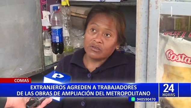 Comas: Extranjeros golpean a trabajadores de ampliación del Metropolitano