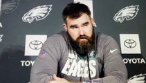 Jason Kelce on chugging a beer at Phillies playoff game, meeting the Phillie Phanatic