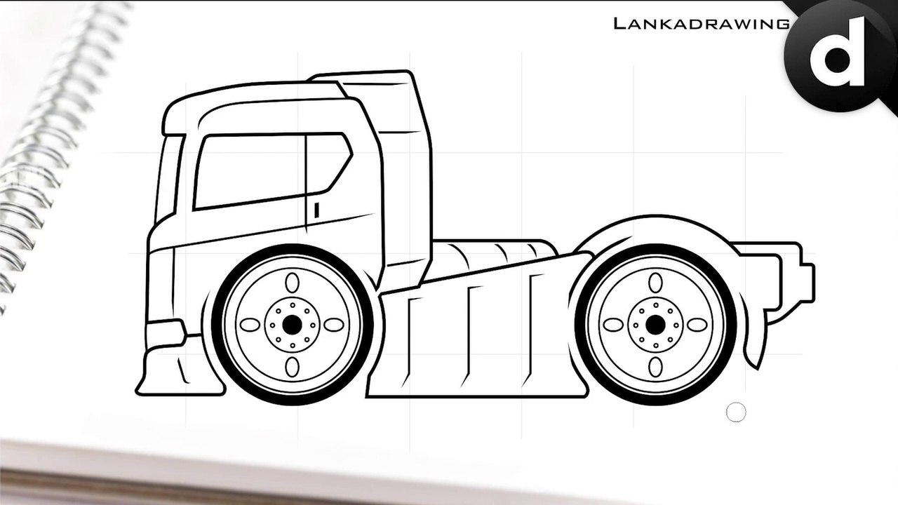 learn to draw a simple truck head 1