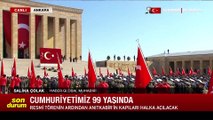Cumhurbaşkanı Erdoğan başkanlığındaki devlet erkanı, Anıtkabir'de