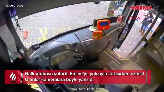Halk otobüsü şoförü, Emine'yi, yolcuyla tartışırken ezmiş!