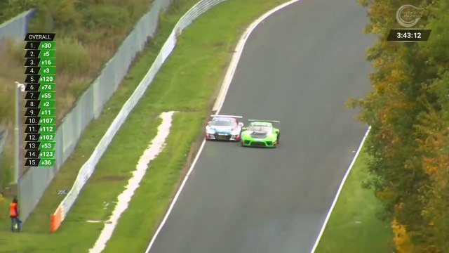 NLS Nurburgring 2022 Race 7 Picariello Stippler Van Der Linde Collide Close Battle Lead