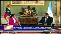 Presidente Nicolás Maduro recibe cartas credenciales de representante diplomática de Honduras