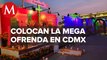 En CdMx, instalan 32 ofrendas monumentales en el Zócalo