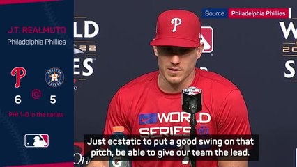 Phillies catcher Realmuto 'emotional' about game-winning home run