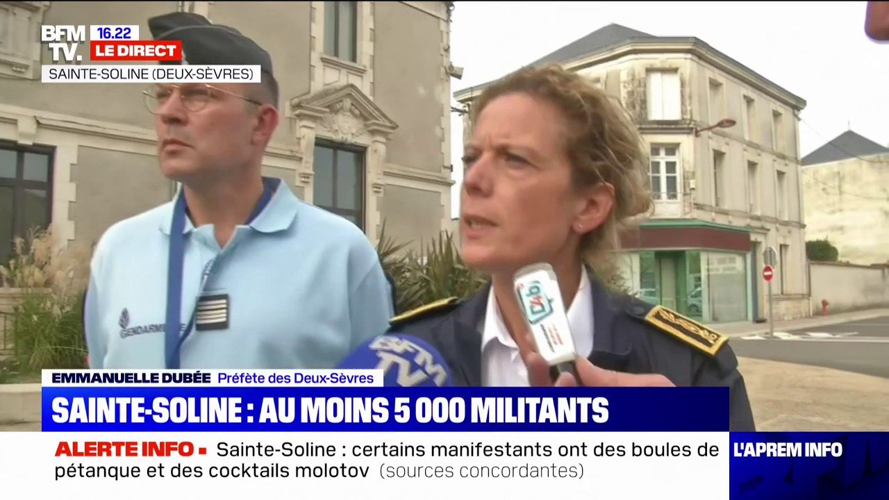 Manifestation à Sainte-Soline: "Les opérations sont particulièrement violentes", rapporte la préfecture