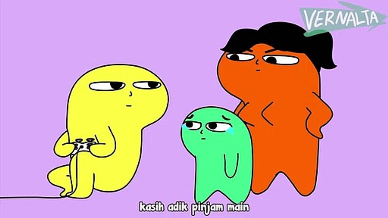 Dimarah ibu main gara gara adek