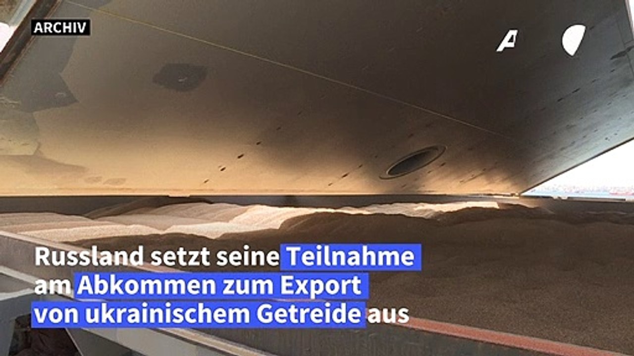 Russland setzt Teilnahme an Abkommen zu ukrainischen Getreide-Exporten aus