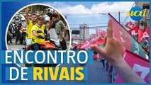 Bolsonaristas atravessam 'abraço' de lulistas em BH