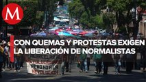 Exigen liberación de normalistas detenidos en Michoacán