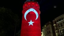 Galata Kulesi'nde 29 Ekim Cumhuriyet Bayramı lazer gösterisi
