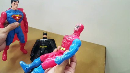 Unboxing and review of Spiderman, Superman, Batman Super-Hero Figurine Adjustable Body Toy
