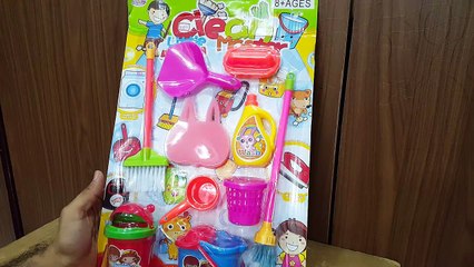 Unboxing and review of home cleaning set for kids fun and gift