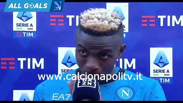 Napoli-Sassuolo 4-0 29/10/22 intervista post-partita Victor Osimhen