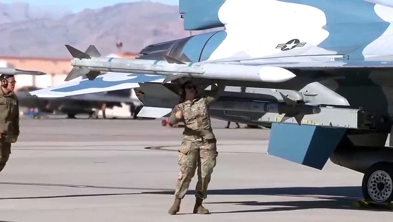 Aircraft Take Off during Red Flag • U.S. Air Force and Royal Air Force