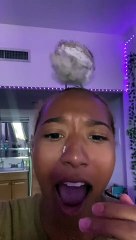 Adorable Baby Bird Defecates on Person's Head
