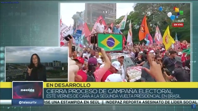 Lula y Bolsonaro cierran campañas electorales de cara al balotaje en Brasil