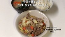 豚肉と白菜のとろみしょうが炒めで朝ごはん(Pork and Chinese cabbage stir-fried with thick ginger for breakfast)