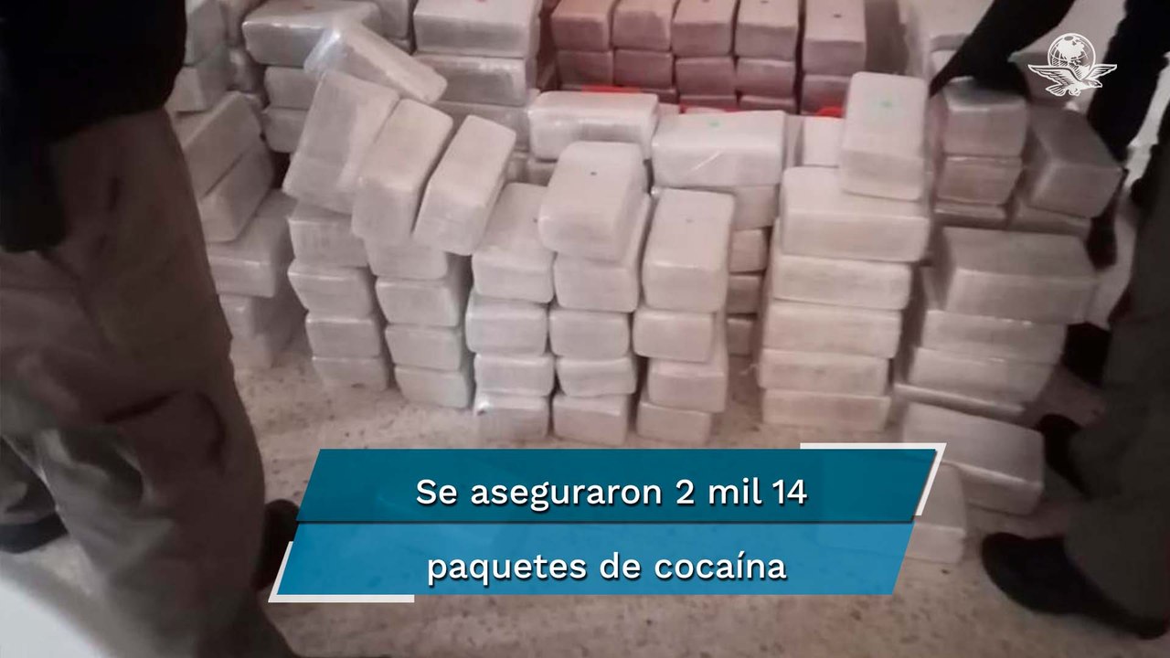 Decomisan dos toneladas de cocaína en Chiapas