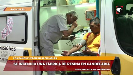 Se incendió una fábrica de resina en candelaria