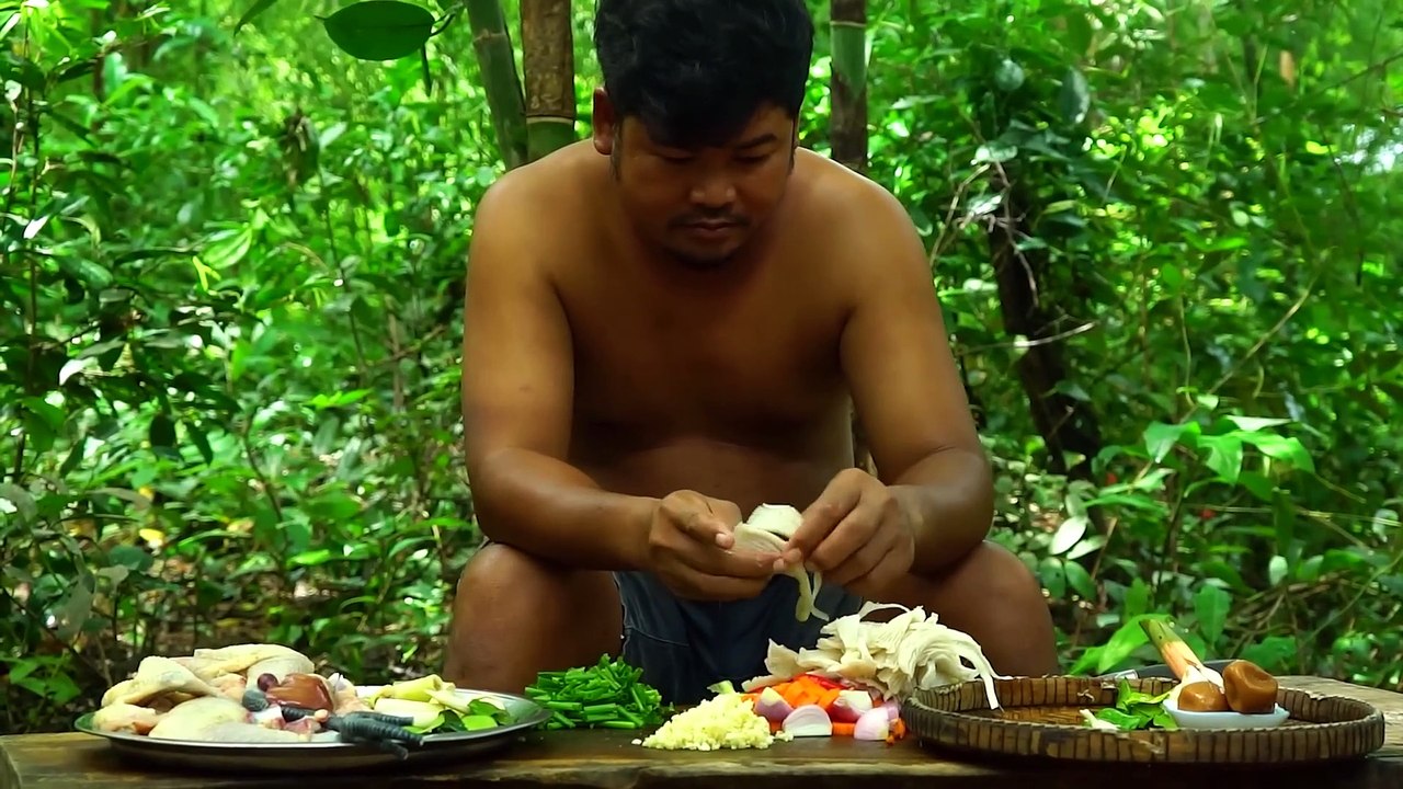 Healthy Chicken Soup   Cooking Chicken Fermented Lime Sour Soup - Pickle Lime Chicken Soup.