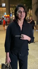 नीतू कपूर स्टाइलिश अंदाज में मुंबई एयरपोर्ट पर आई नज़र