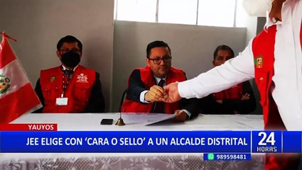 Yauyos: JEE elige con "cara o sello" a un alcalde distrital