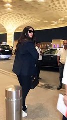 Anil Kapoor and Sonam Kapoor flaunt the airport look in sleek black 