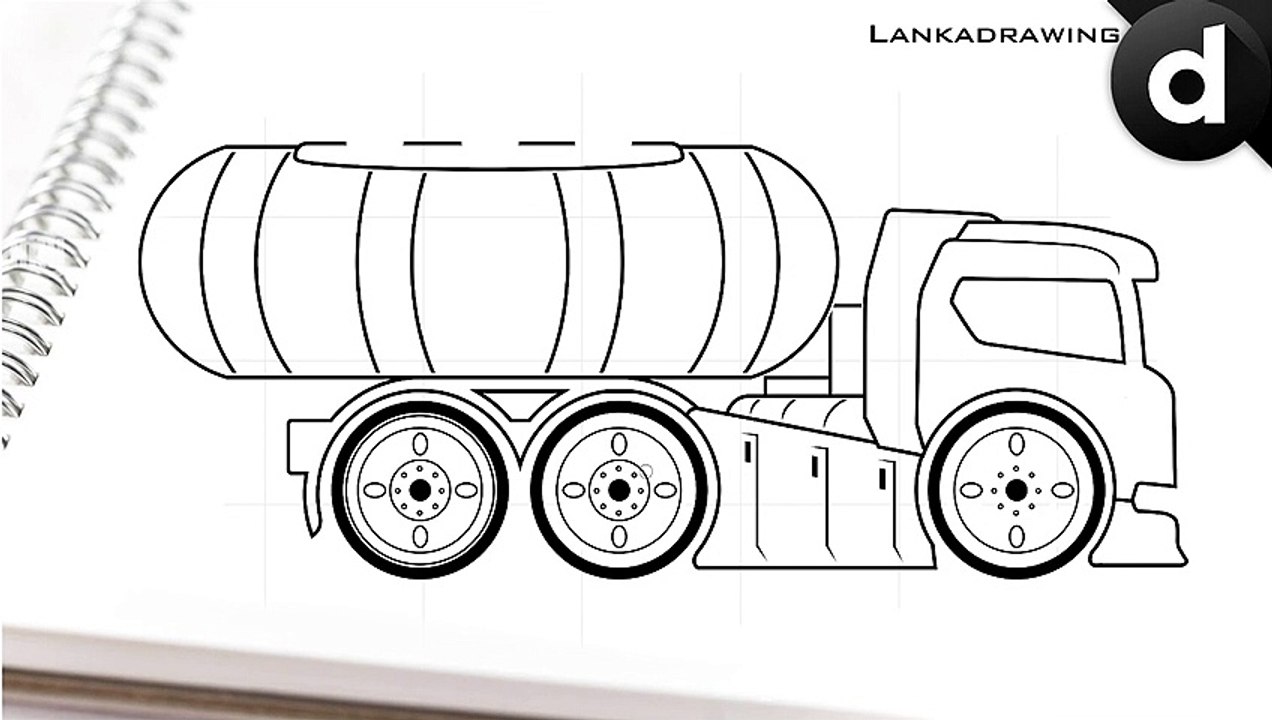 learn to draw a simple oil truck 1