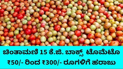 ಎಪಿಎಂಸಿ ಮಾರುಕಟ್ಟೆಯಲ್ಲಿ ಟೊಮ್ಯಾಟೊ ಬೆಲೆ ಇಳಿಕೆ