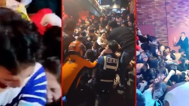 Güney Kore'de 151 kişinin öldüğü izdihamın görüntüleri ortaya çıktı! Binlerce kişi iç içe geçerek adeta kilitlenmiş