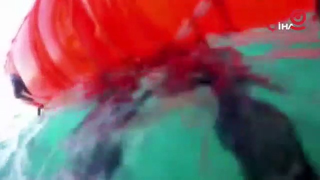 Zıpkınla avlanırken bulduğu küp Sahil Güvenlik ekipleri gözetiminde çıkartıldı