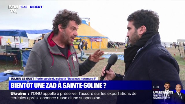 Sainte-Soline: On va mener une action surprise à 14 heures explique Julien Le Guet, porte-parole du collectif Bassines non merci !