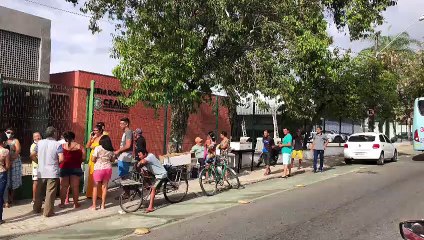 Começando a forma fila no EEM Dona Júlia Alves Pessoa - Bom jardim