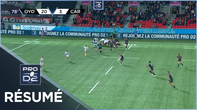 PRO D2 - Résumé Oyonnax Rugby-US Carcassonne: 25-3 - J09 - Saison 2022/2023