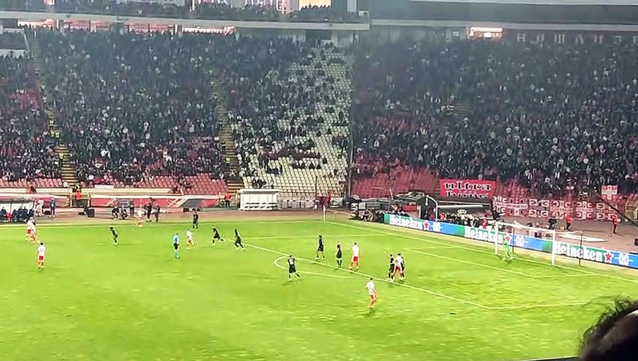 Crvena zvezda Ferencvaros atmosfera sa tribina stadiona Marakane