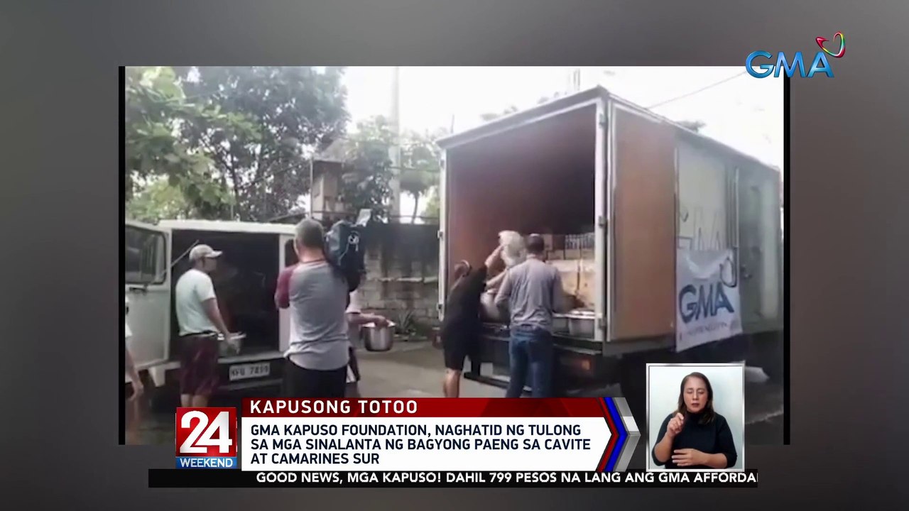 GMA Kapuso Foundation, naghatid ng tulong sa mga sinalanta ng Bagyong Paeng sa Cavite at Camarines Sur | 24 Oras Weekend
