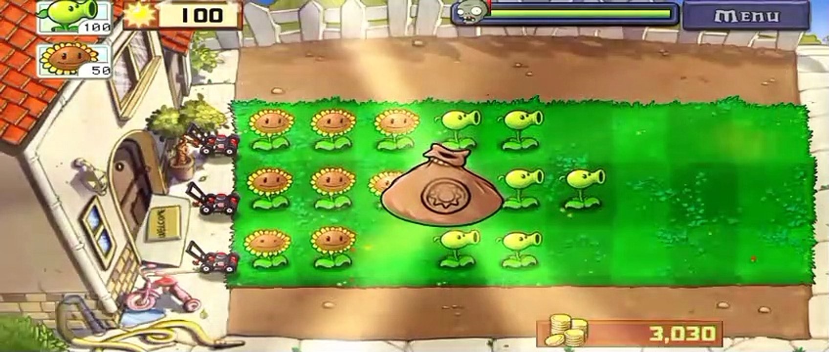 PLANTS VS ZOMBIE ADVENTURE NIGHT LEVEL 2&3 GAME  SERUUU!!!!!