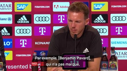 12e j. - Nagelsmann félicite les entrants dont Pavard et Coman