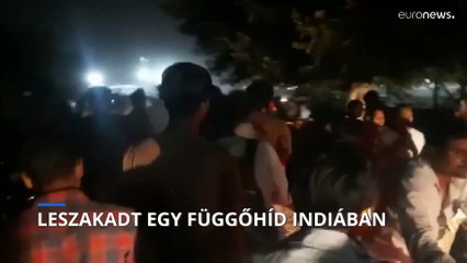Leszakadt egy függőhíd Indiában, legalább hatvanan meghaltak