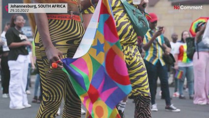 Thousands of people attend LGBTQ Pride marches in South Africa and Taiwan