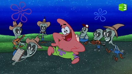 الفضائيون يشاركون سبونج بوب وبسيط الحفل 