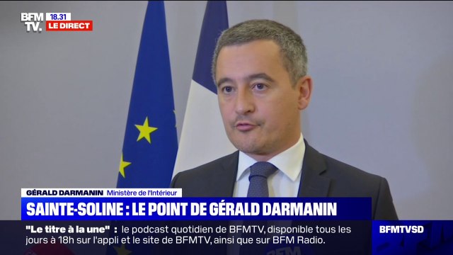 Sainte-Soline: Gérald Darmanin dénonce des modes opératoires qui relèvent de l'écoterrorisme
