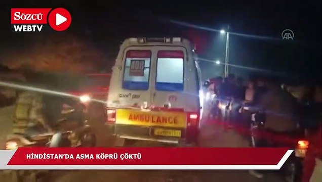 Hindistan'da asma köprü çöktü