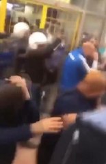 ADANA DEMİRSPOR MAÇI ÖNCESİ MİSAFİR TRİBÜNÜNDE ARBEDE