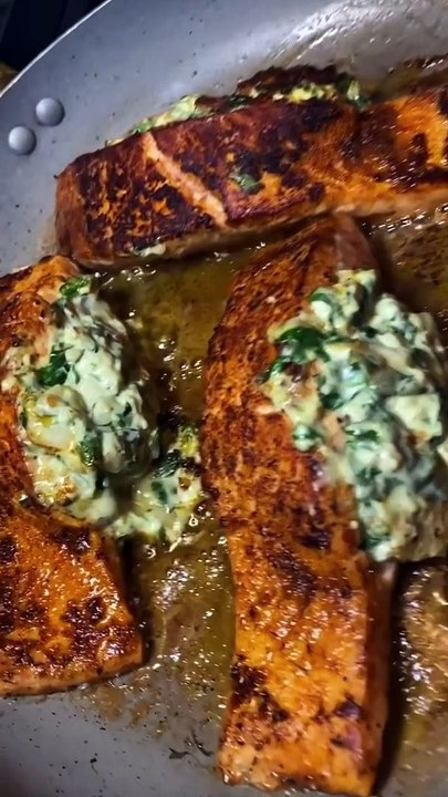 Stuffed Salmon Recipe Everyday Cooking Recipes #EverydayCookingRecipes