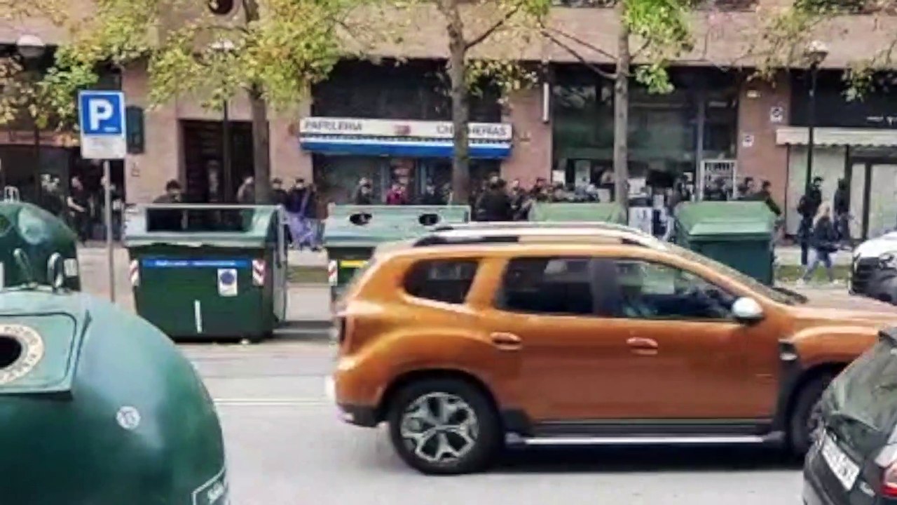 Batalla campal entre aficionados de Osasuna y Real Valladolid en Pamplona