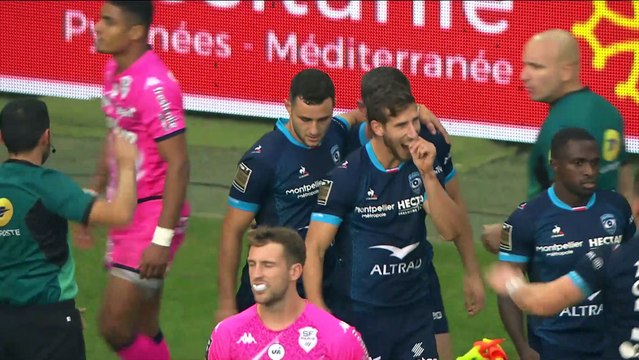 TOP 14 - Essai de Vincent RATTEZ (MHR) - Montpellier Hérault Rugby - Stade Français Paris - Saison 2022/2023